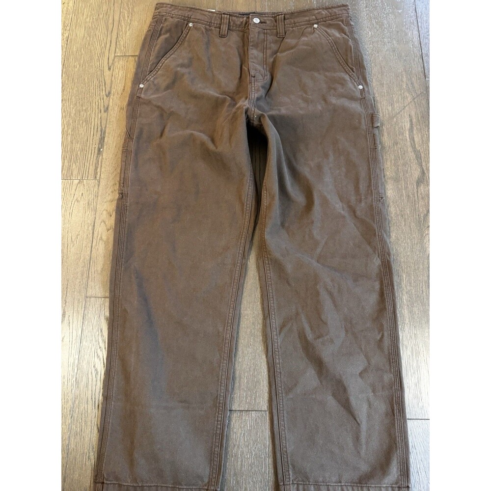 Aeropostale AERO Carpenter Pants Mens XL 38-40 Brown Cotton Workwear NWT